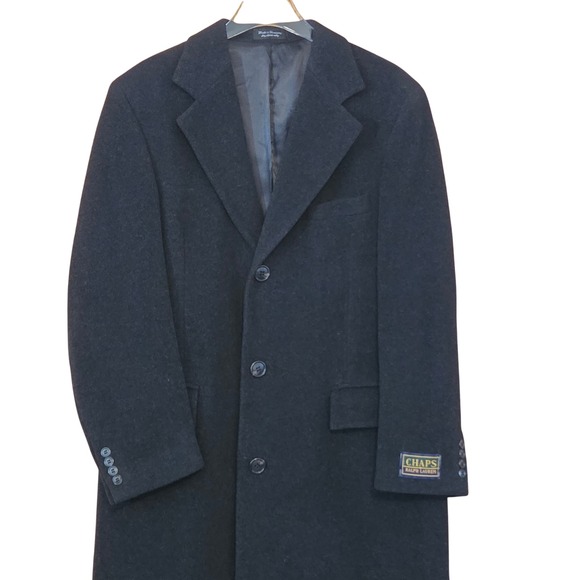 Chaps Ralph Lauren Other - Chaps Ralph Lauren Men's 100% Lambswool Overcoat Topcoat Business Charcoal Sz 40
